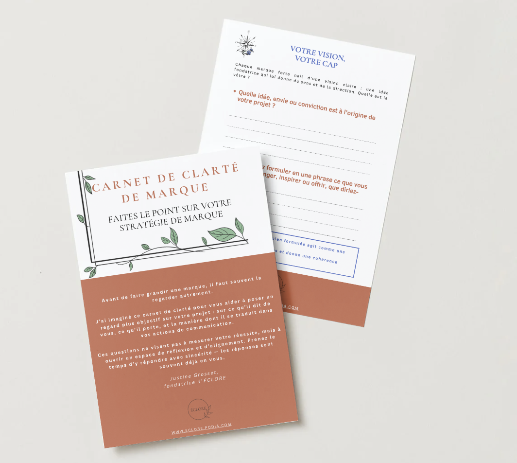 Visuel du carnet de clarté à télécharger gratuitement 