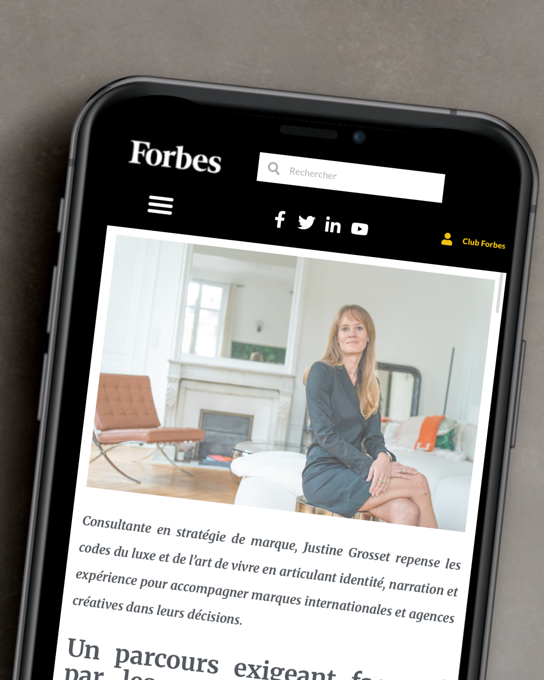 Portrait de Justine Grosset dans Forbes France